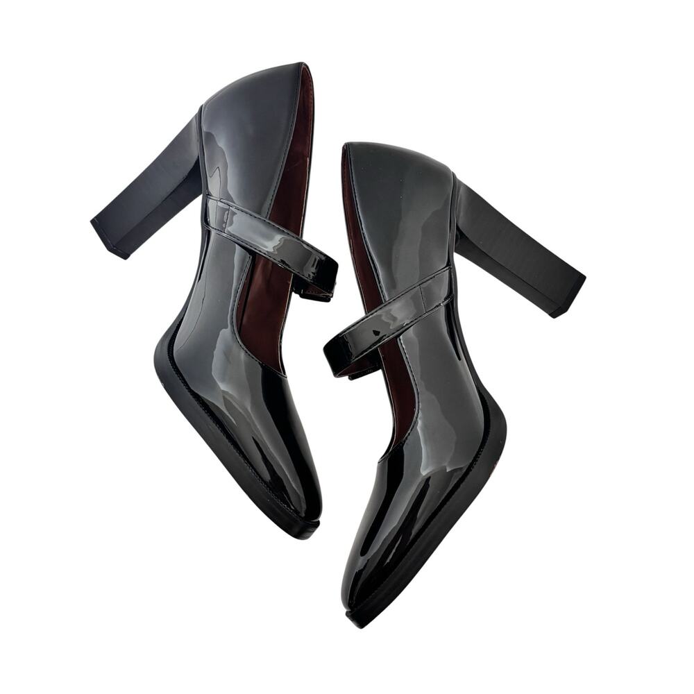 Franco Sarto Shalina Black Patent Mary Jane Pump Size 10 M - Picture 2 of 12